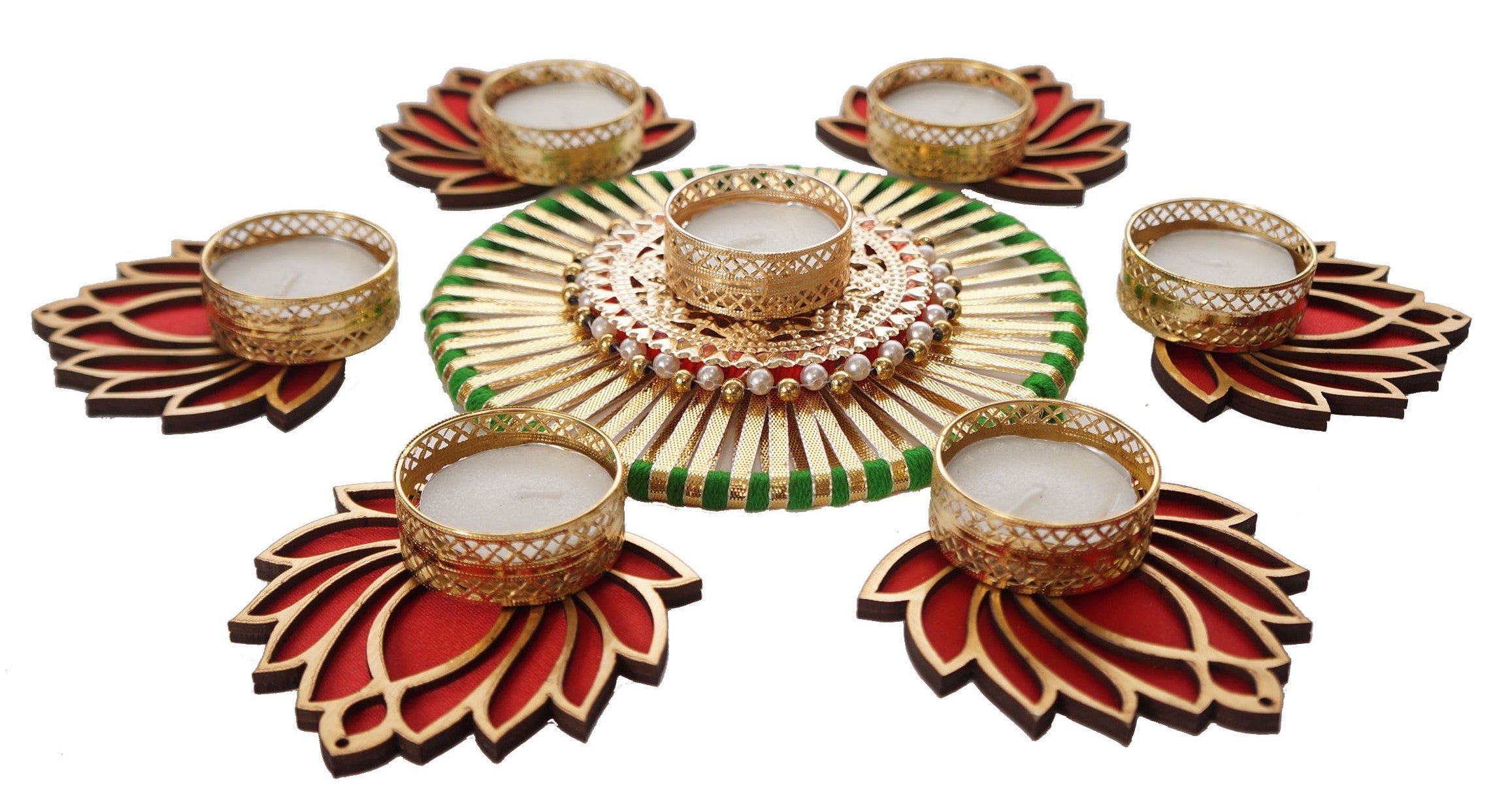 Big Round Chudi and Acrylic Lotus Rangoli