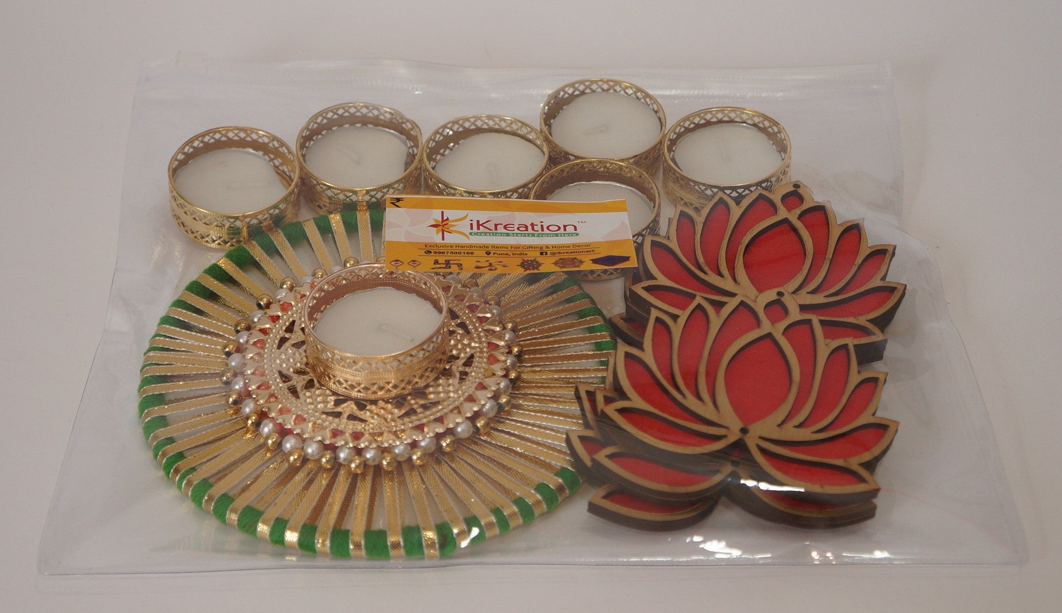 Big Round Chudi and Acrylic Lotus Rangoli