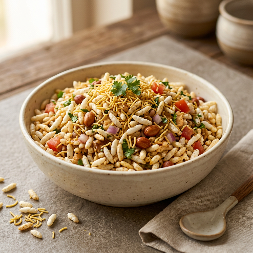 Bhel styled without lemon or lime