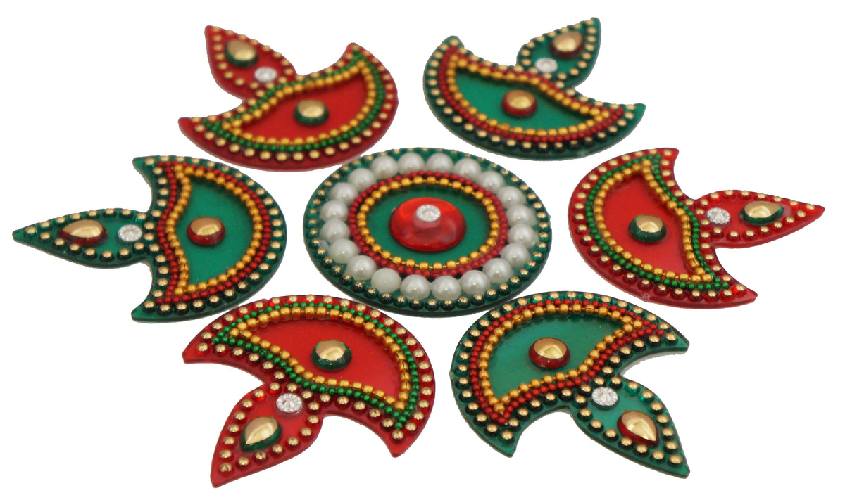 Acrylic Diya Rangoli