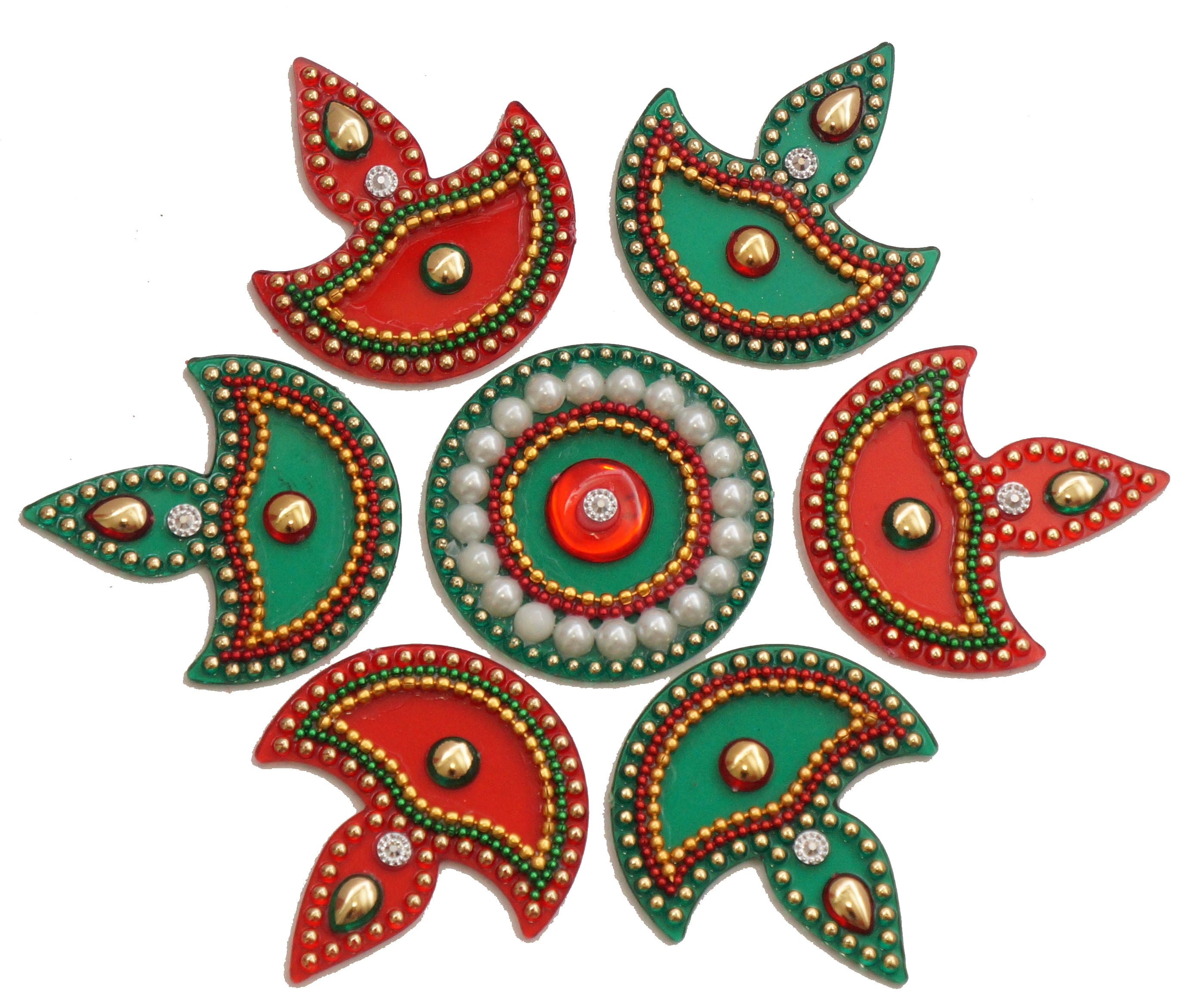 Acrylic Diya Rangoli