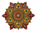 Acrylic Flower Shape Rangoli Pack (Red & Yellow) (23 Cm X 23 Cm)- Set of 13