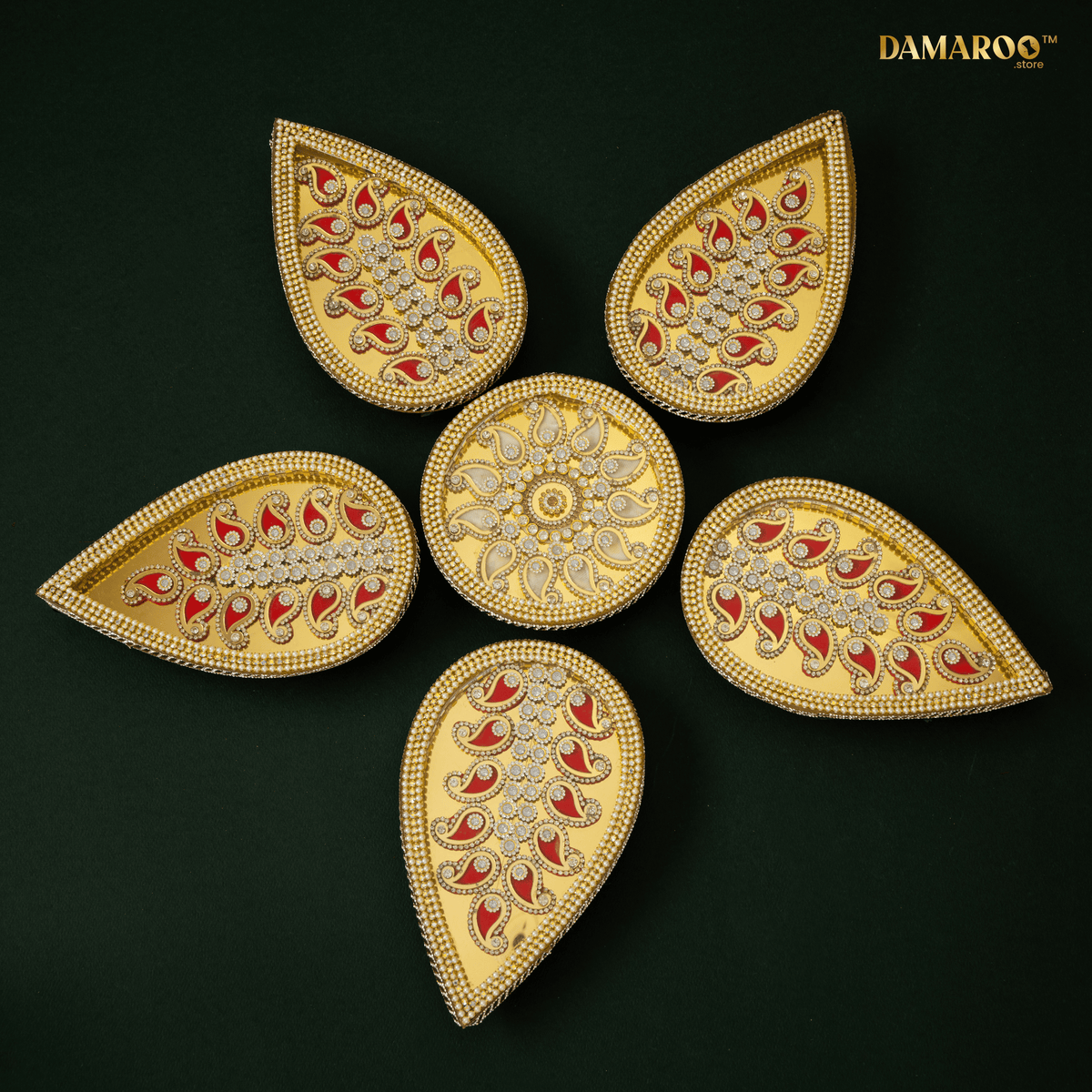 Kundan Kairi Royal LED Rangoli Set of 6