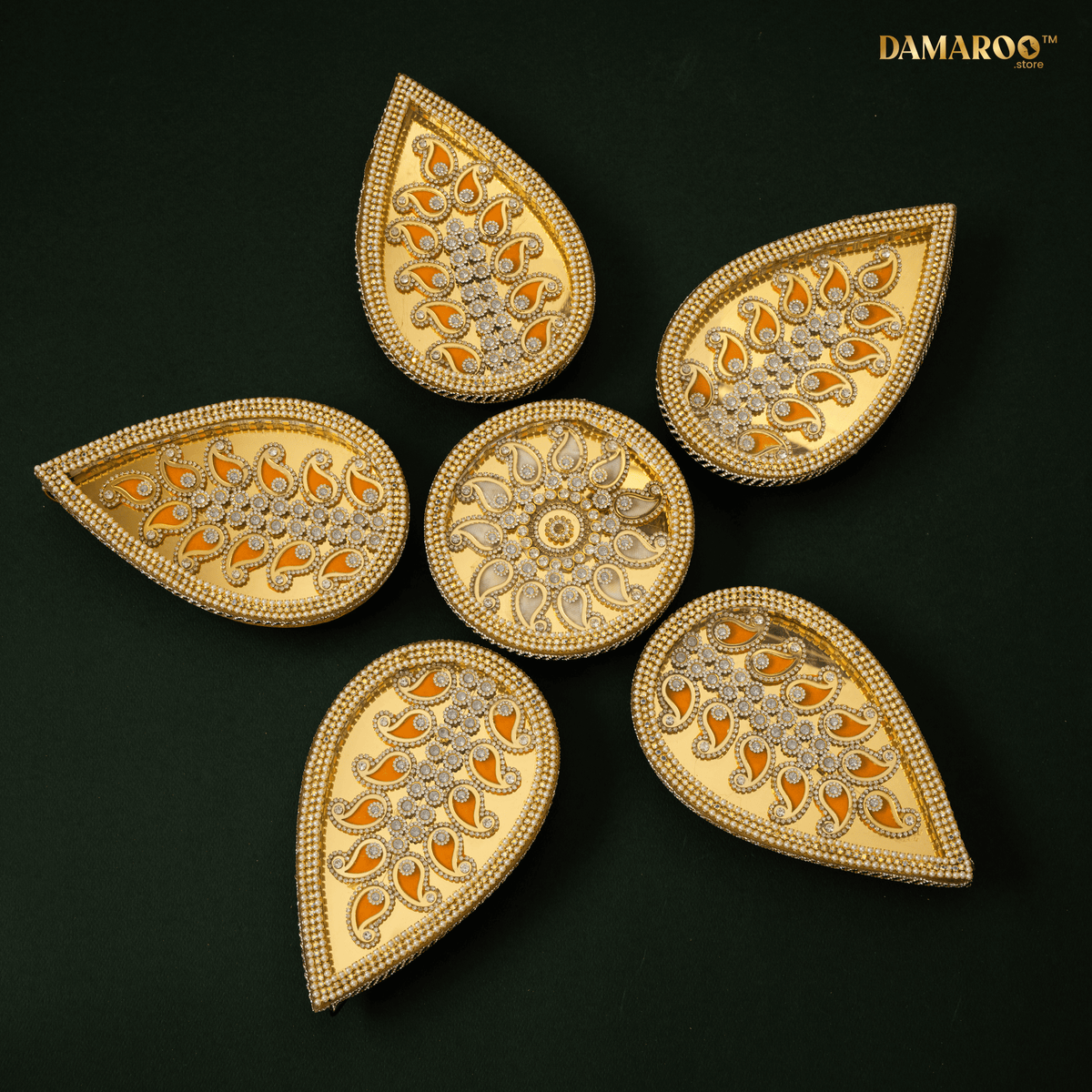 Kundan Kairi Royal LED Rangoli Set of 6