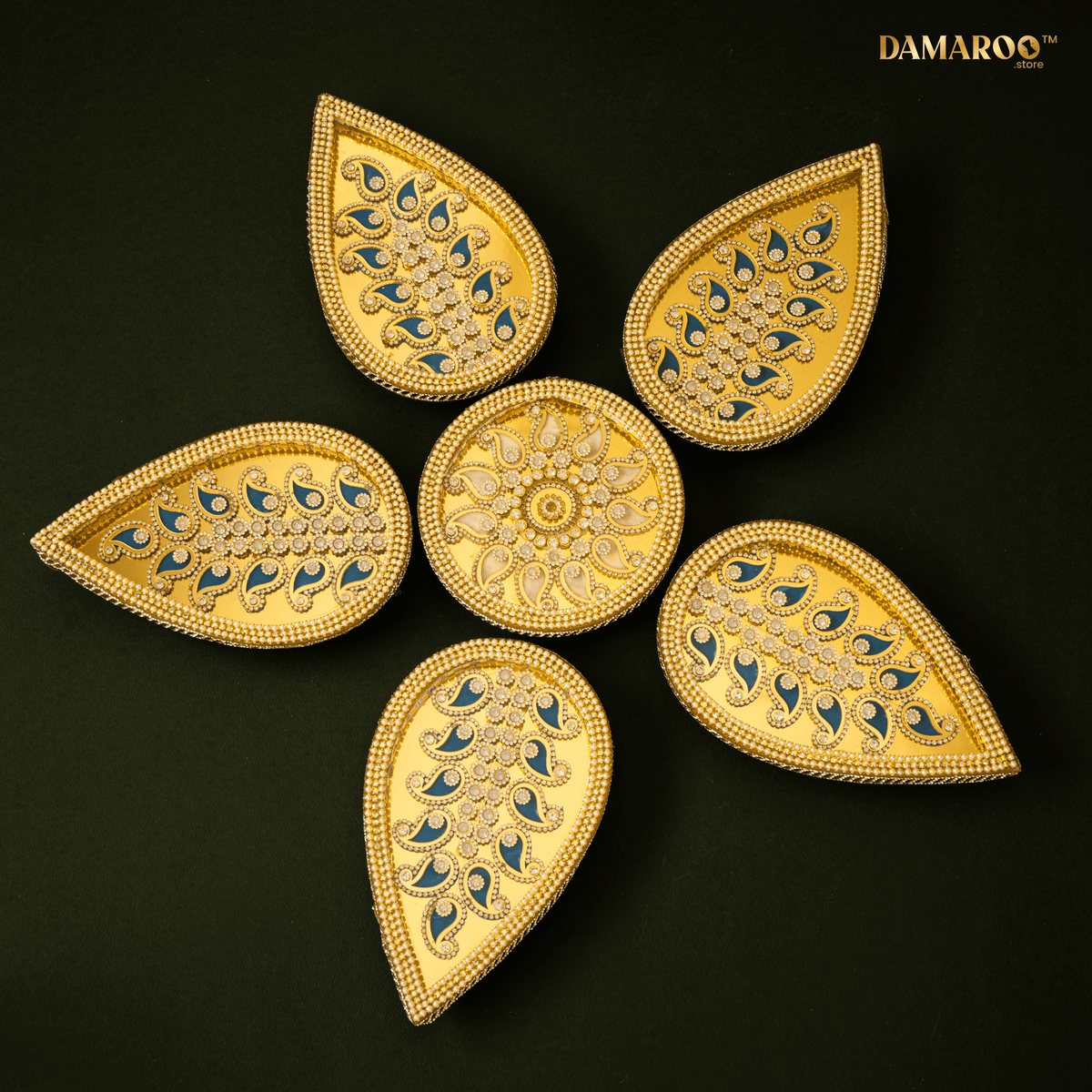 Kundan Kairi Royal LED Rangoli Set of 6