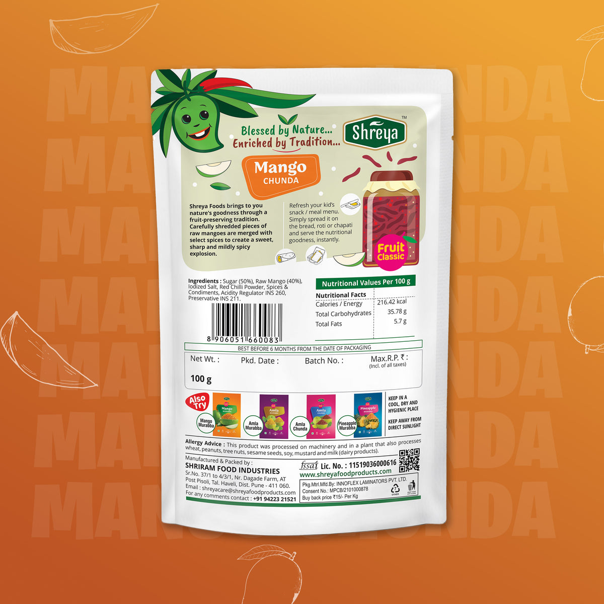 Mango Chunda Pouch