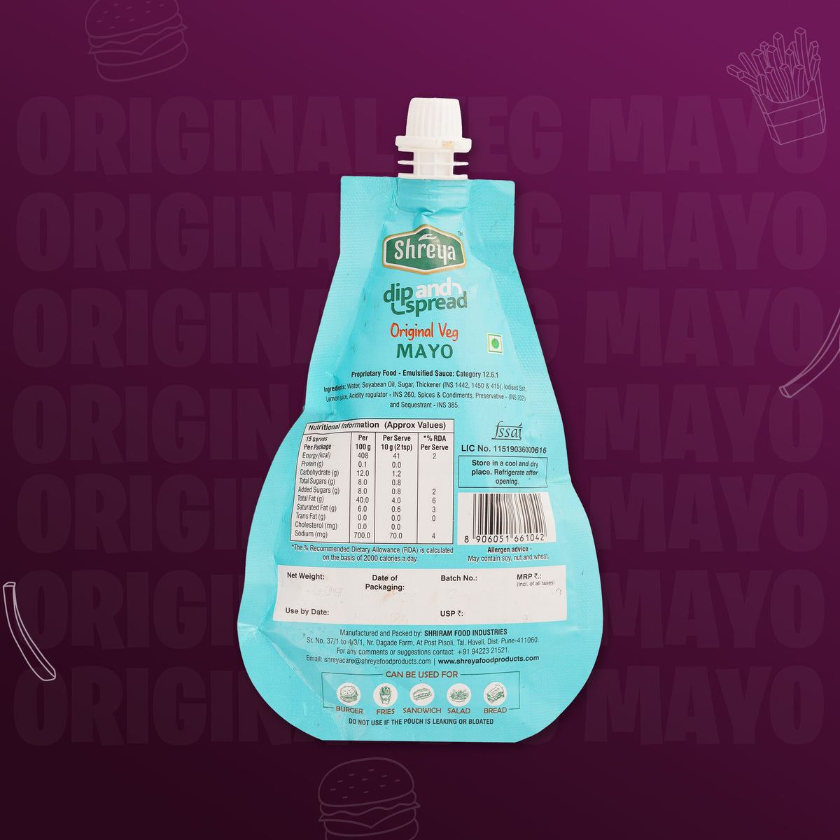 Shreya Dip and Spread – Original Veg Mayo
