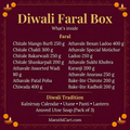 Diwali Faral Box contents banner, updated list