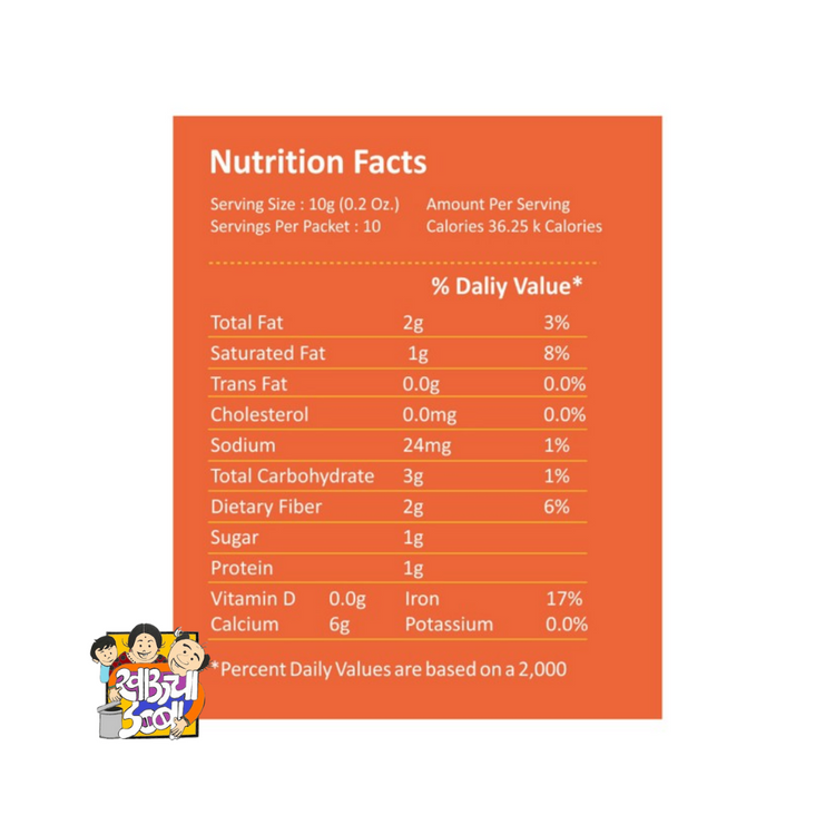 K-Pra Lasun Garlic Chutney Nutritional Facts