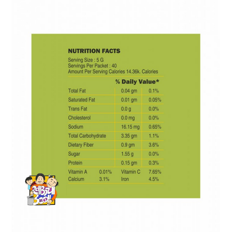 K-Pra Sweet Lemon Pickle Goda Limbu Loncha Nutrition Facts