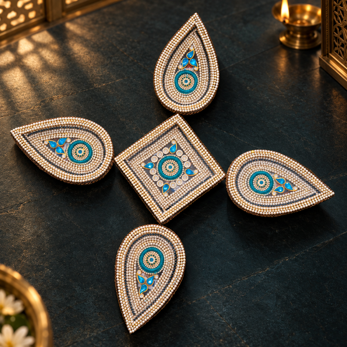 The Luminous Jewel LED Rangoli Set