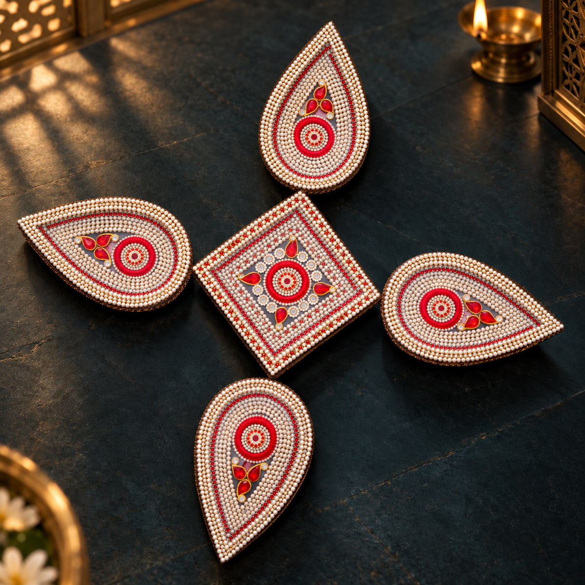 The Luminous Jewel LED Rangoli Set