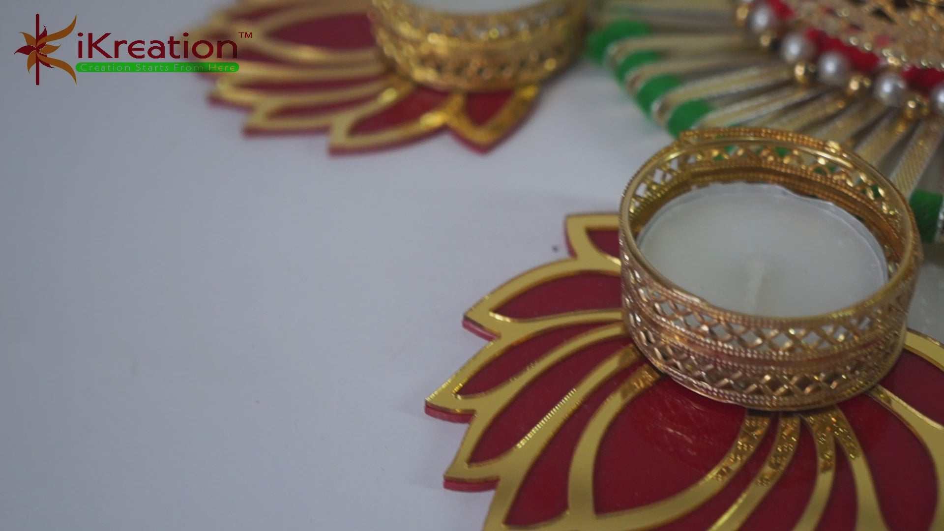 Big Round Chudi and Acrylic Lotus Rangoli