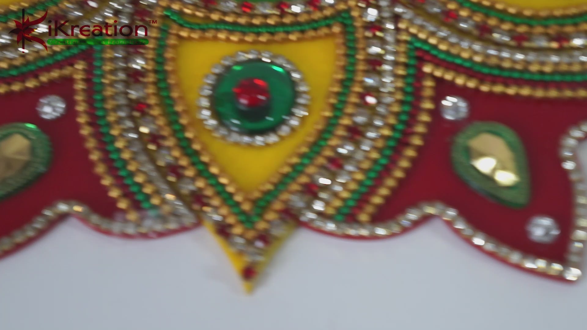 Acrylic Flower Shape Rangoli Pack (Red & Yellow) (23 Cm X 23 Cm)- Set of 13