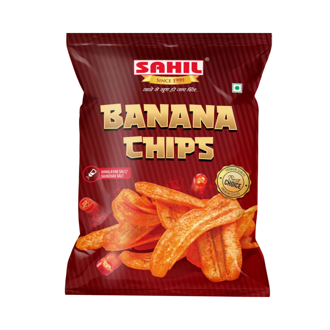 Sahil Banana Chips packaging on a white background