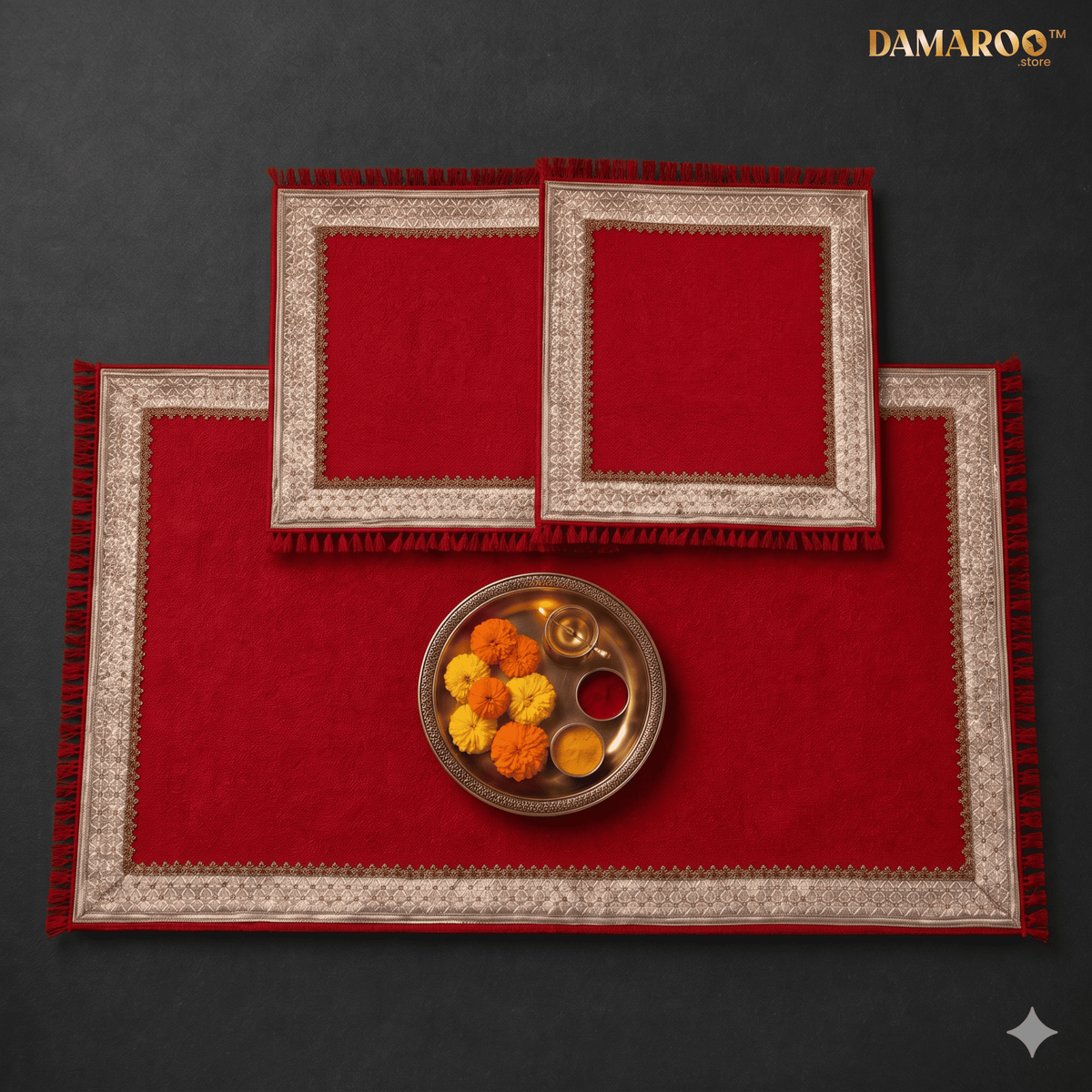 Cotton Glimmer Aasan & Mat Set