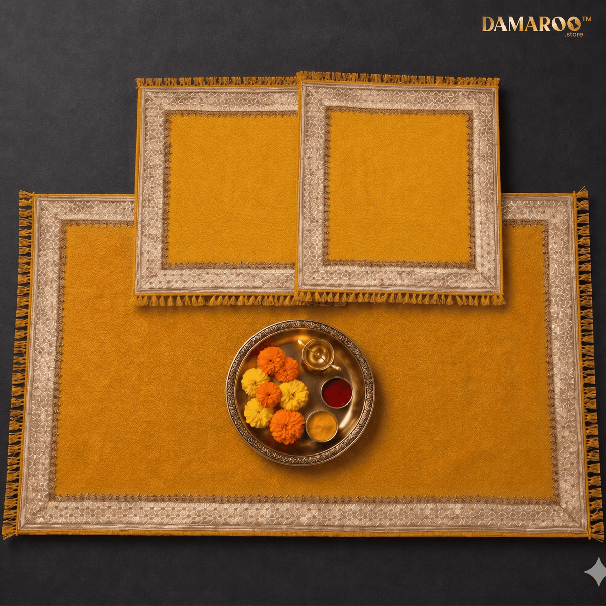 Cotton Glimmer Aasan & Mat Set